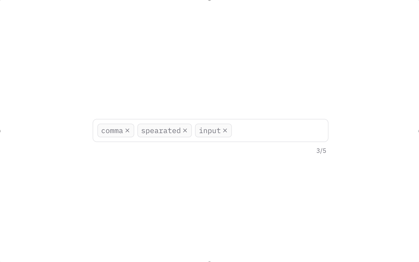 Comma Separated Input light preview